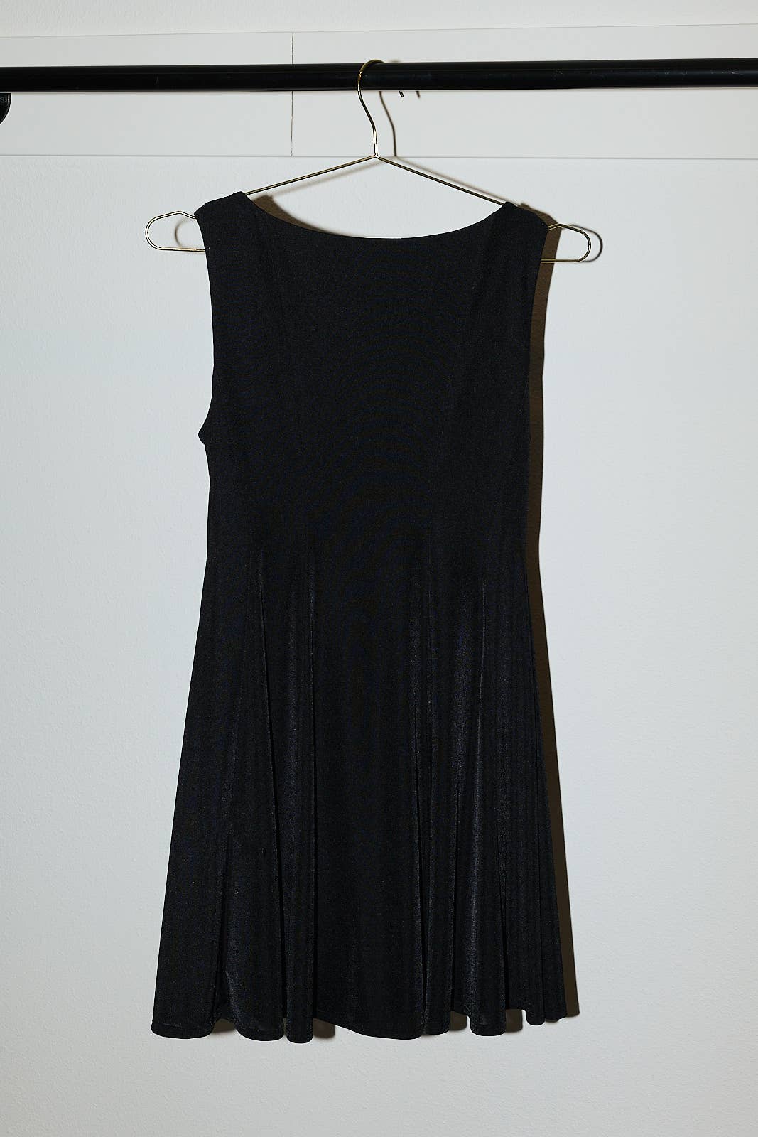 Gilli Boat Neck Fit & Flare Mini Dress: Black
