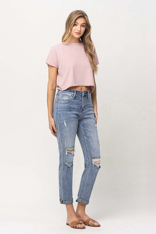 Vervet Distressed Stretch Boyfriend