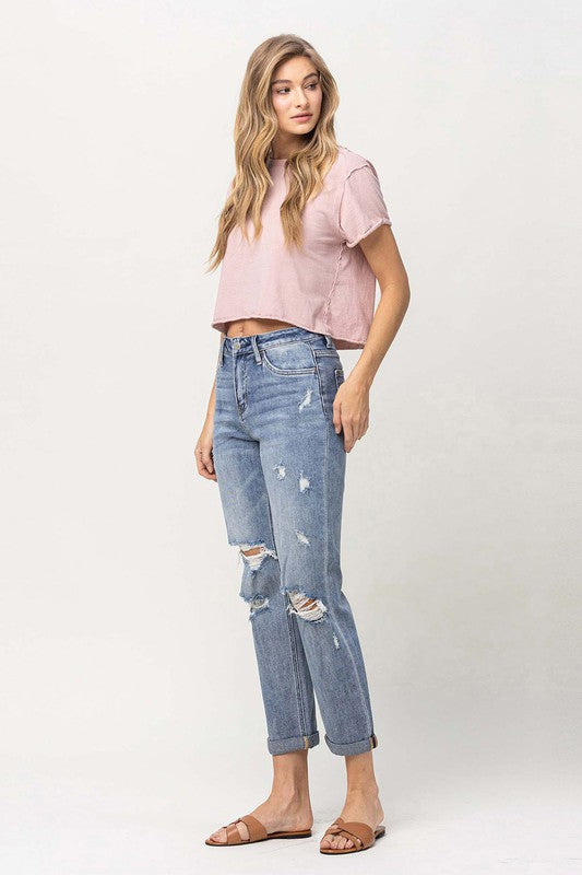 Vervet Distressed Stretch Boyfriend