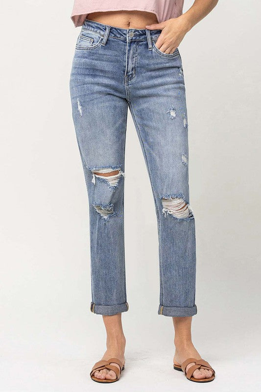 Vervet Distressed Stretch Boyfriend