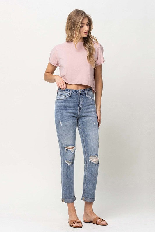 Vervet Distressed Stretch Boyfriend