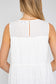 Sleeveless Tiered White Dress