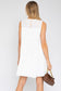 Sleeveless Tiered White Dress