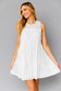 Sleeveless Tiered White Dress