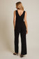 Gilli Sleeveless Wrap Tie Jumpsuit: Fuschia