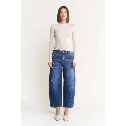 Mica Denim Super High Rise Ankle Barrel