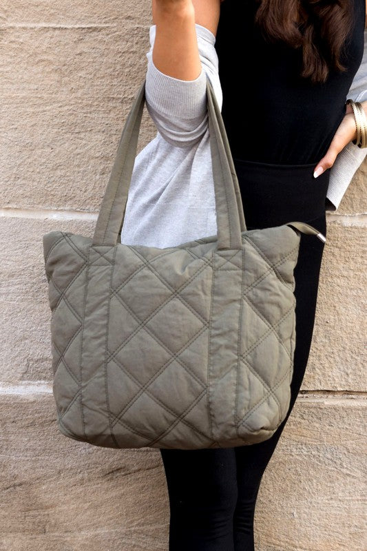 Quilted Tote *Multiple Colors*