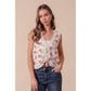 Floral Tie Front Vest
