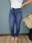 Judy Blue Long Inseam Mid Rise Relaxed Fit Jeans