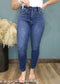 Reg/Curvy Judy Blue High Rise Cropped Slim Jeans