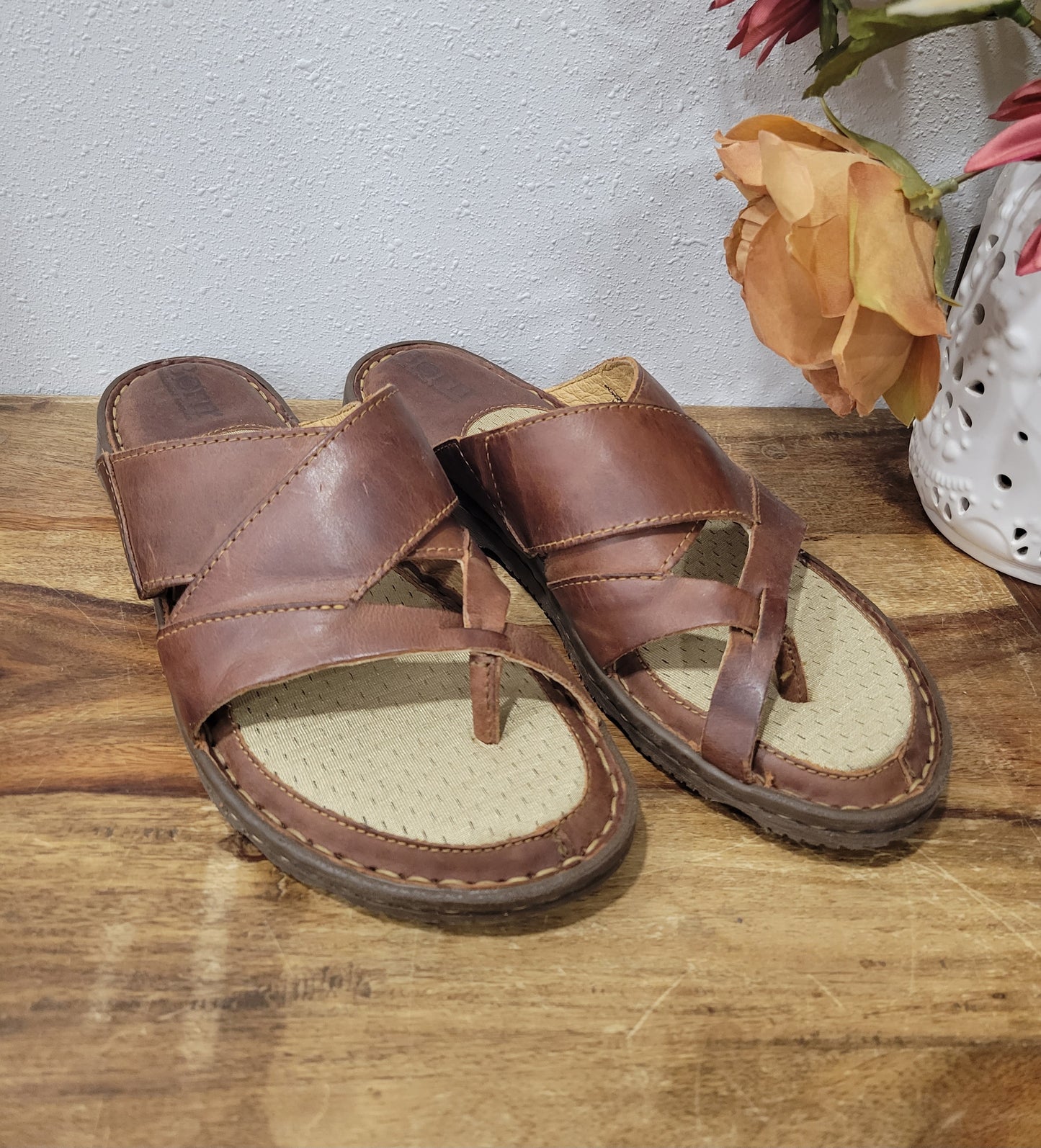 Born Brown Sorja II Strappy Slip-on Sandals