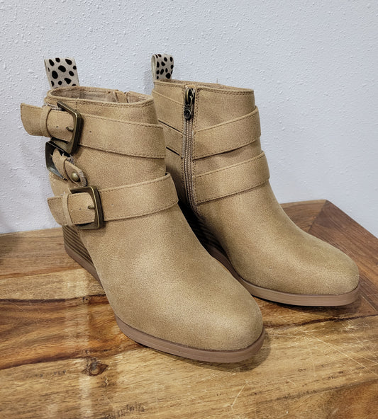 Blowfish Almond Pomela Wedge Boots