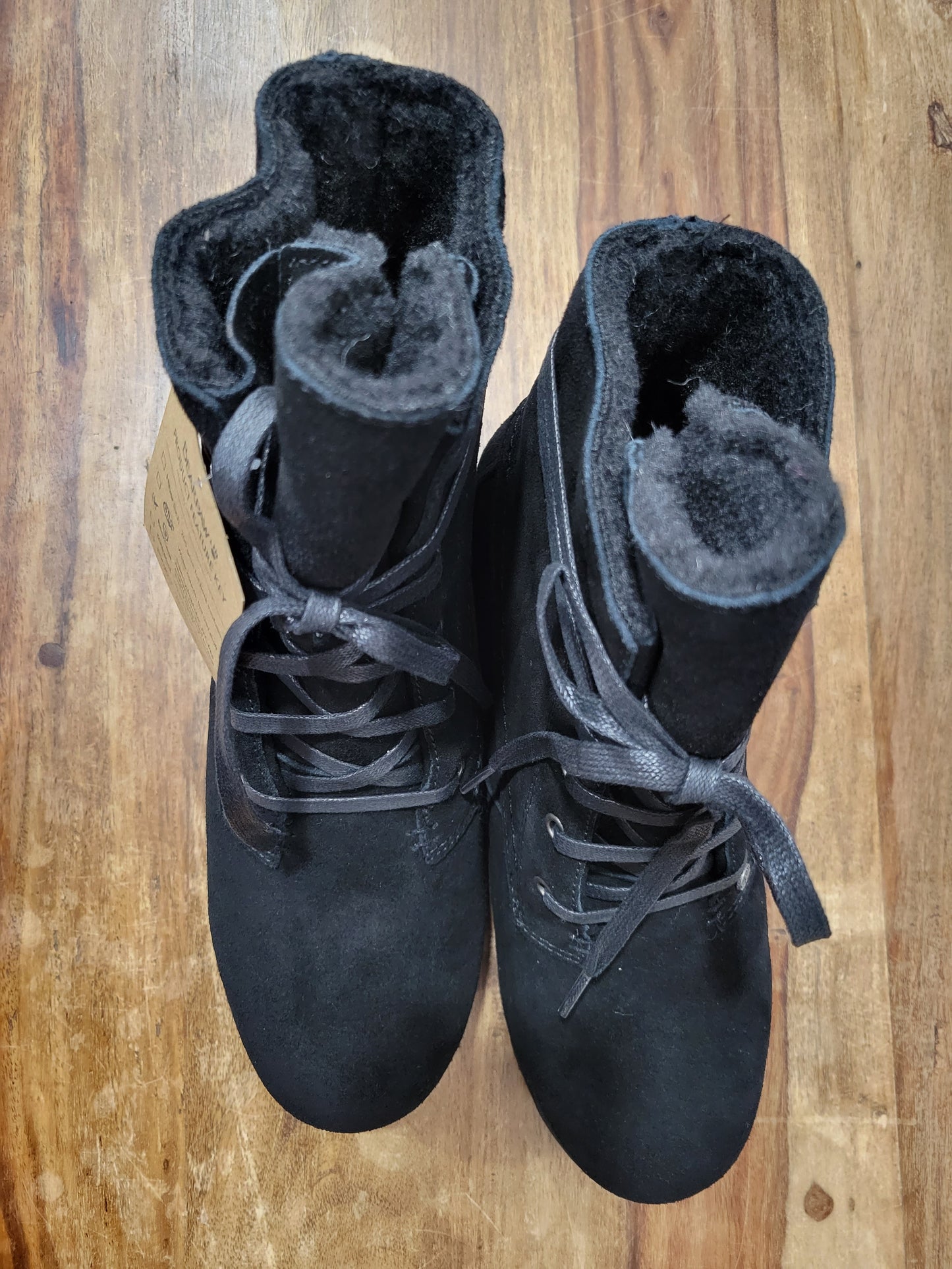 BearPaw Black Krista Wedge Boots