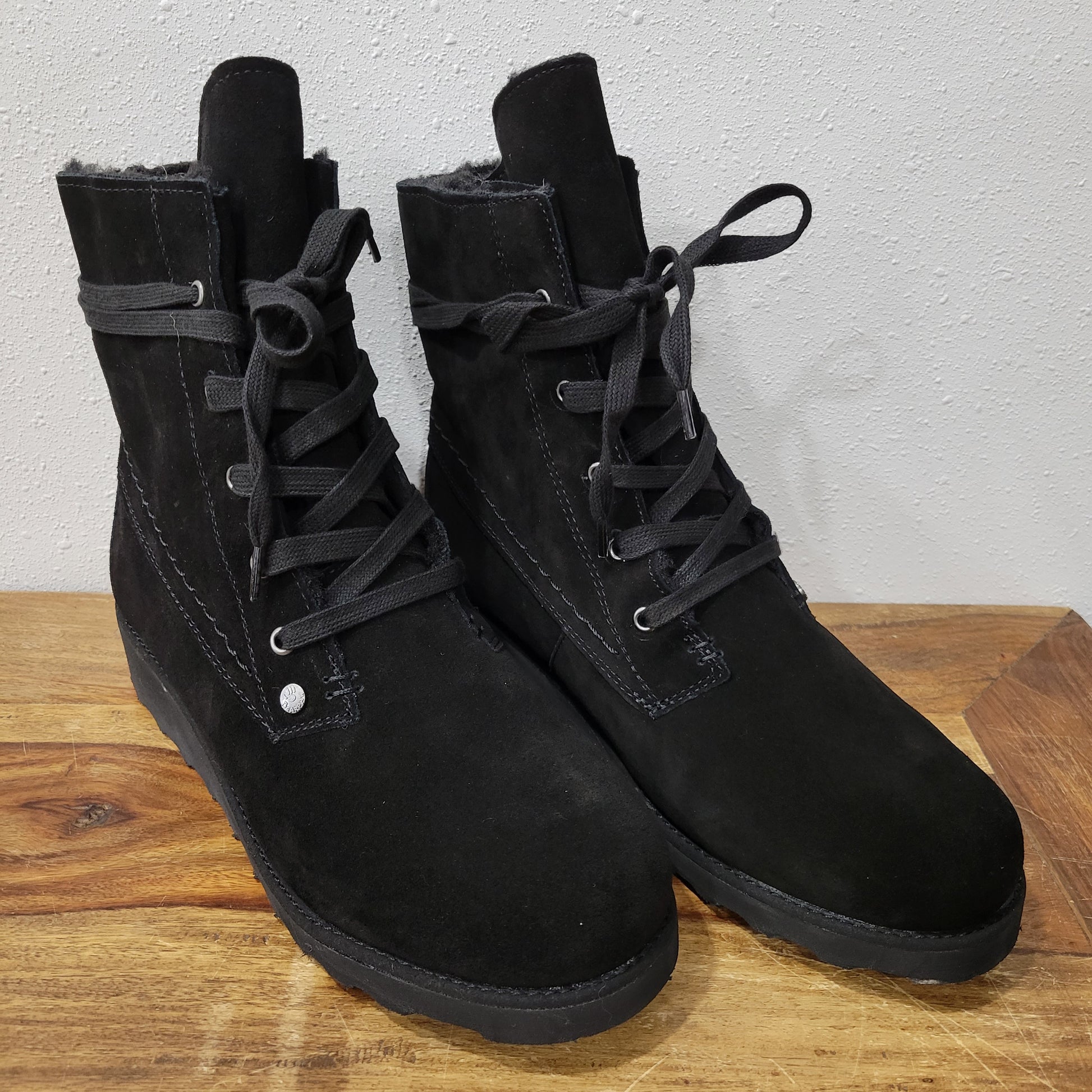 Ladies Boots Bearpaw Krista Boots Black BearPaw Black Krista Wedge