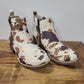 Very G Cowprint Chisel Boots