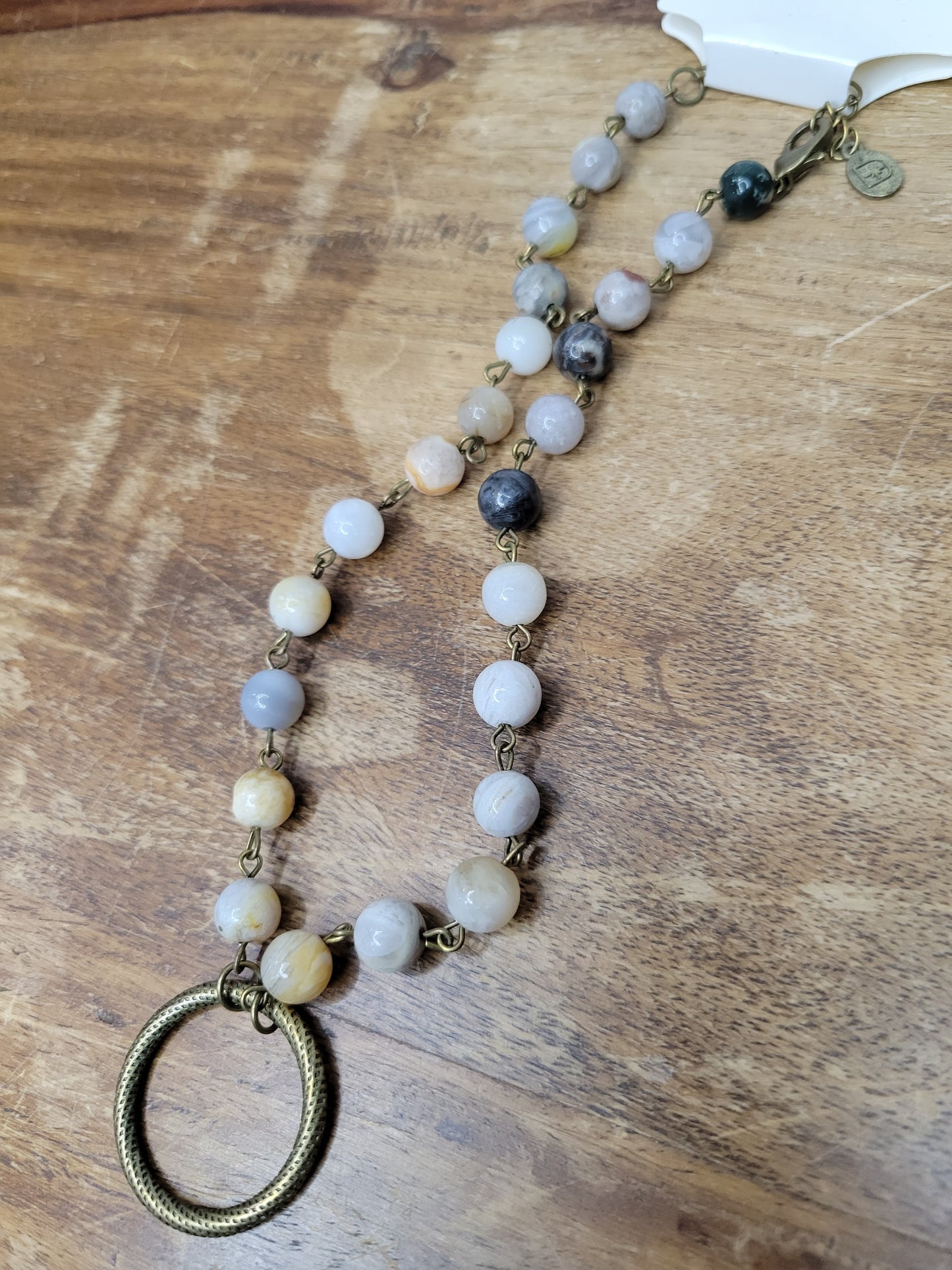 Shay Bamboo Agate Beaded Necklace
