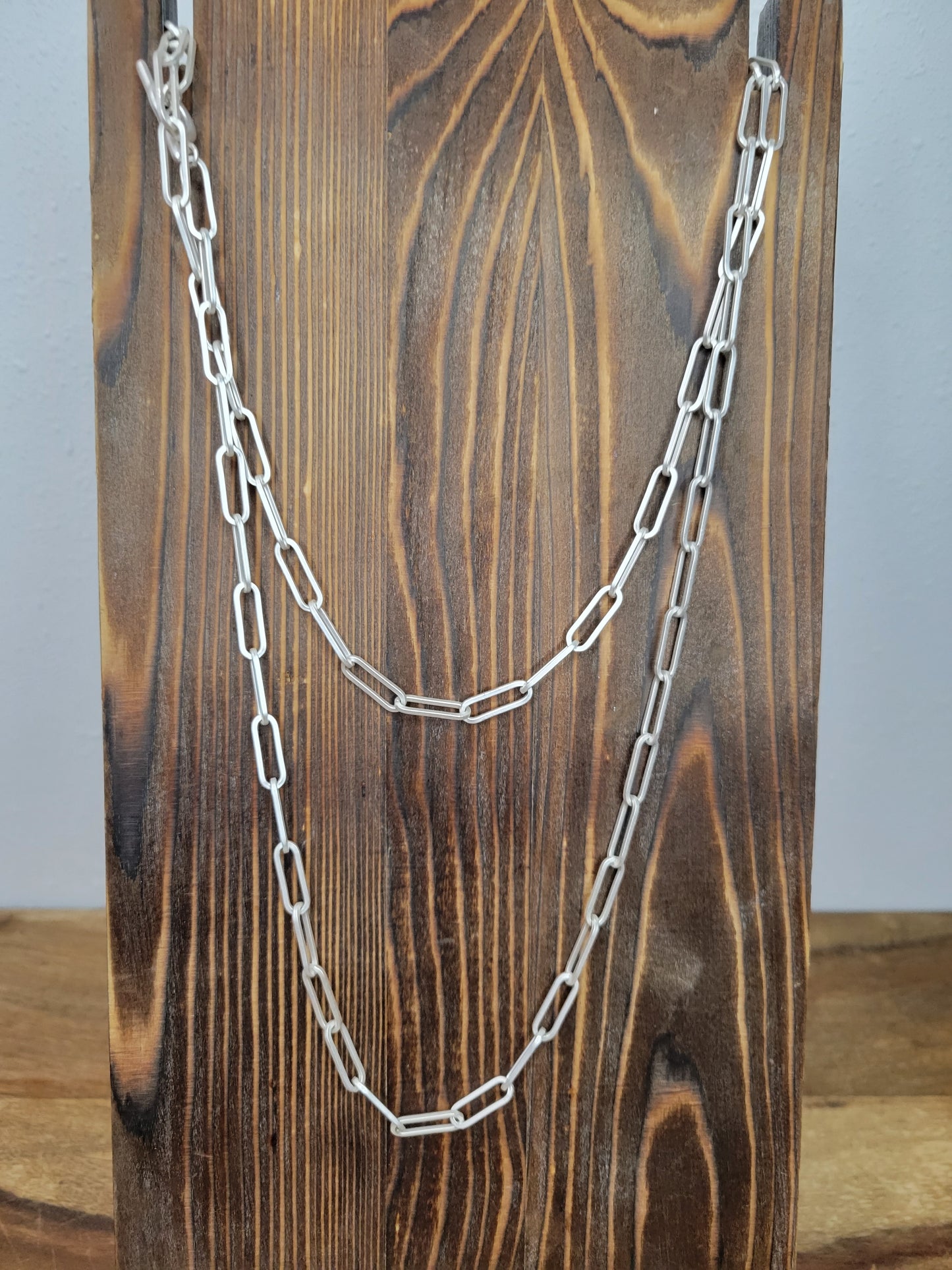 Silver Layered Wrap Necklace