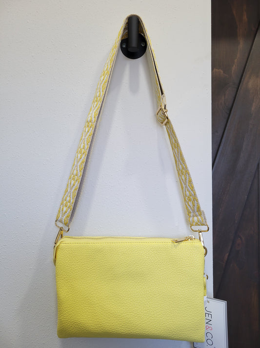 Jen & Co. Pale Yellow Izzy Crossbody