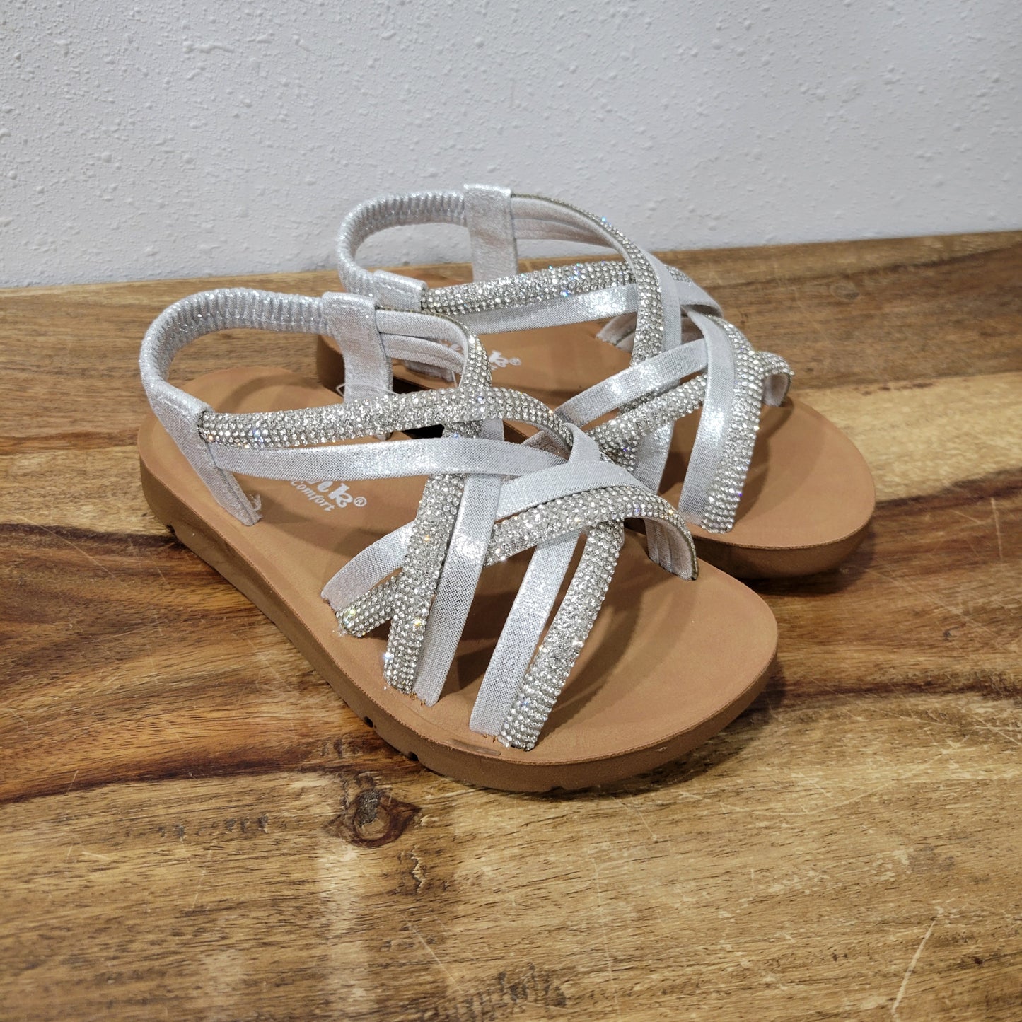 Big Kids Forever Reform Silver Strappy Sandals