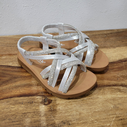 Big Kids Forever Reform Silver Strappy Sandals