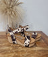 Very G Cowhide Wedge / Bonita Cream Black