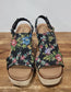 Corkys Black Brocade Floral Wedge / Freddie