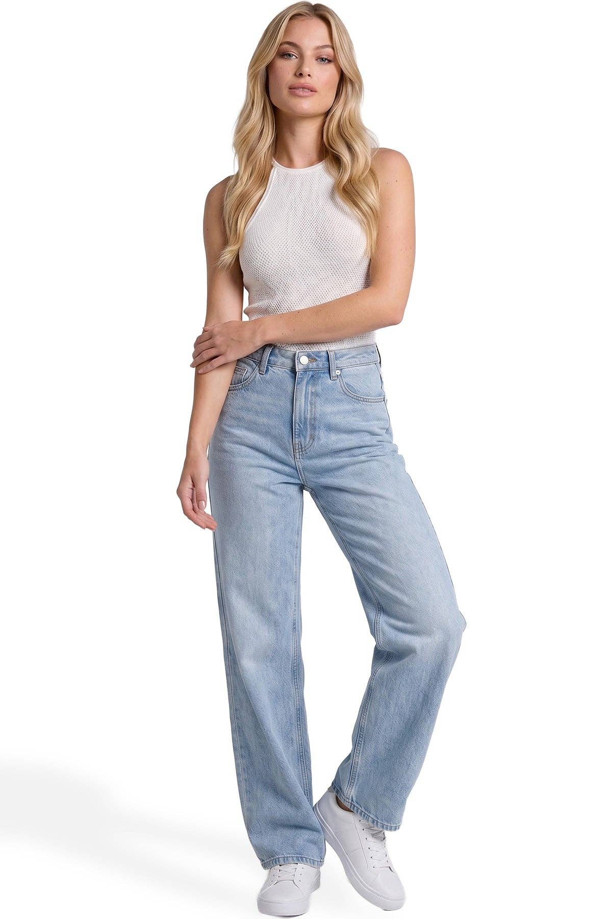 Chloe RFM High Rise Wide Leg Jeans