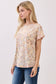 Beige Watercolor Dot Print Knit Top