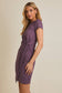 Gilli Front Twist Fitted Dress- Dusty Lavender