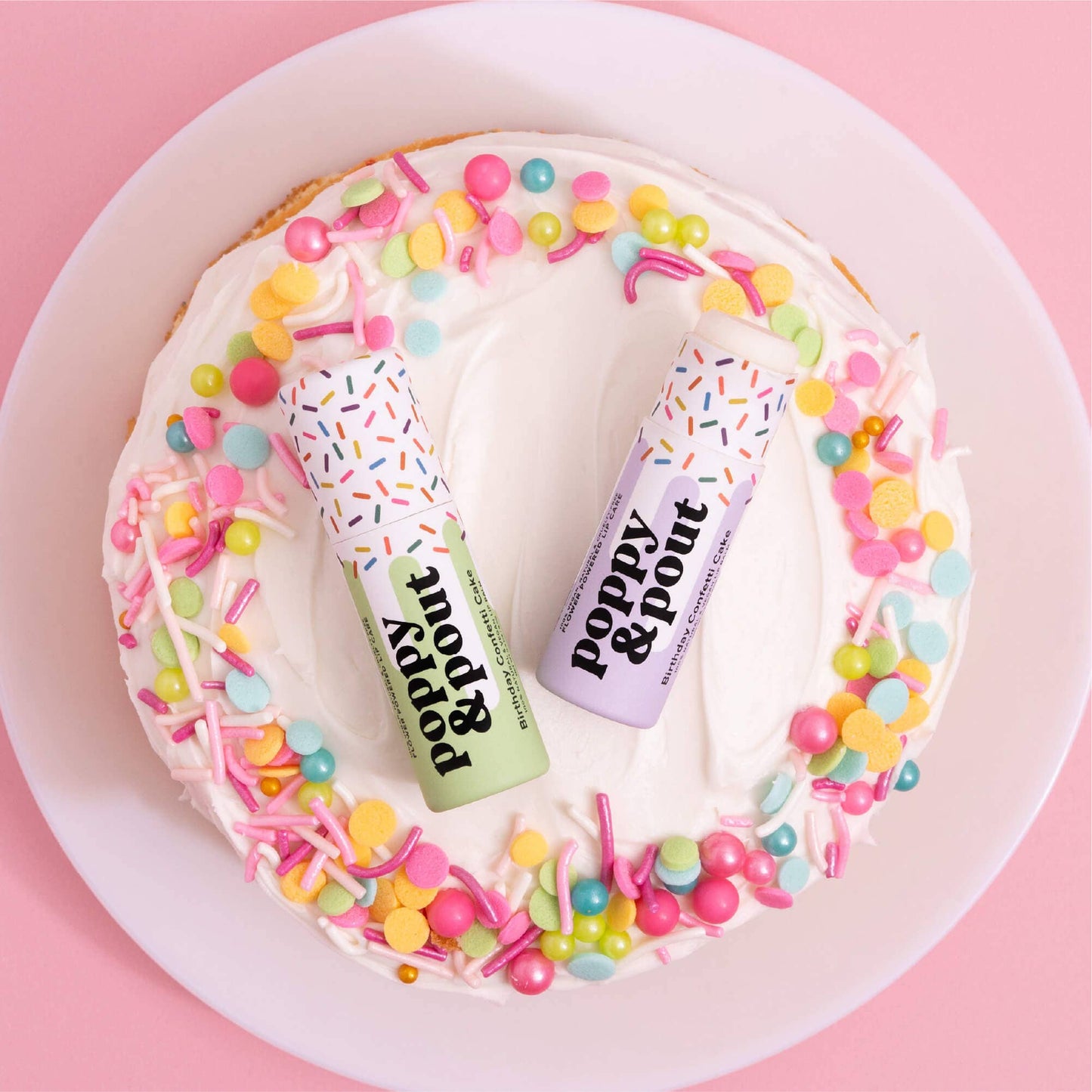 Poppy & Pout Birthday Cake Lip Balm- Purple