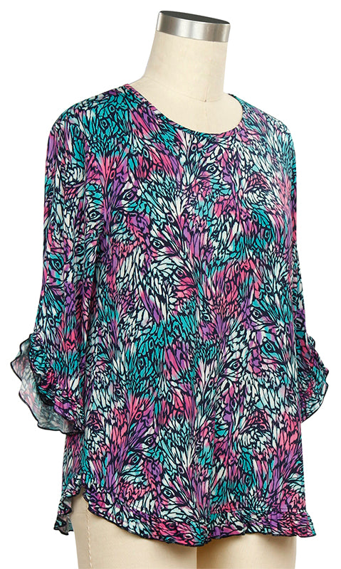 Southern Lady Jade Multi Feather Top