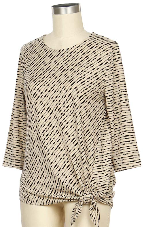 N Touch Black and Beige Anita Top
