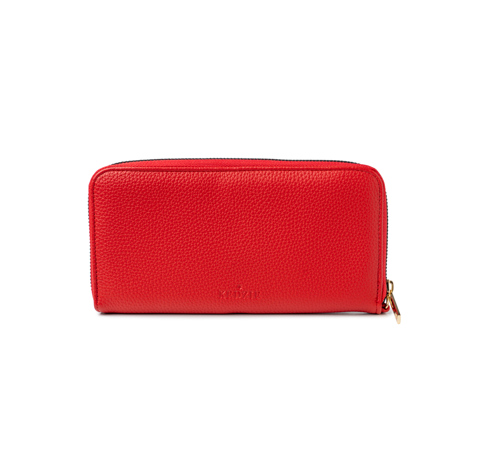 Kedzie Zip-Around Clutch Red