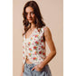 Floral Tie Front Vest