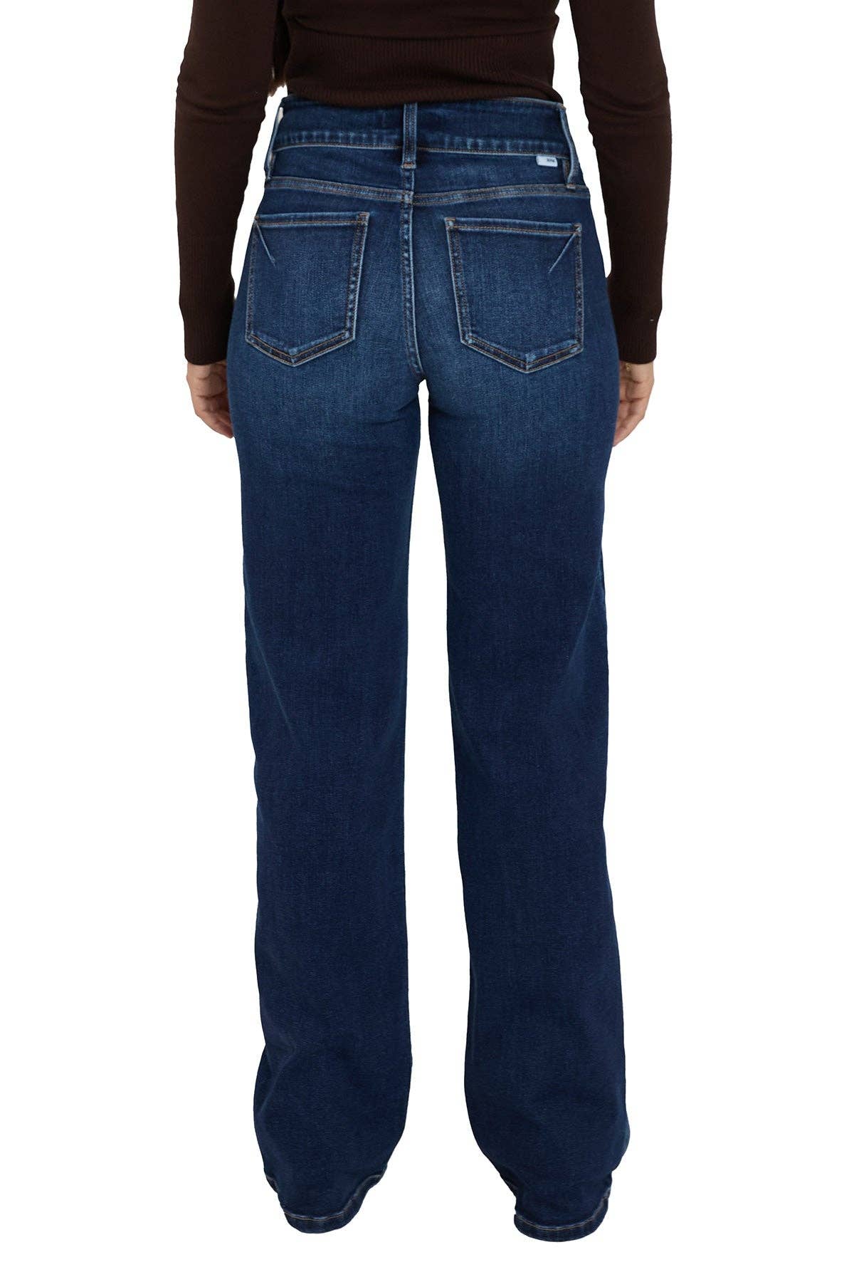 RFM Hailey High Rise Wide Leg Slimmer Jeans - Dark Wash