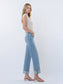 Lovervet Mid Rise Cuffed Slim Wide Leg Jeans