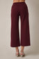 Gilli Waist Band Wide Leg Pants: Burgundy