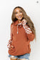 Ampersand Ave Rust Aztec Double Hood Sweatshirt