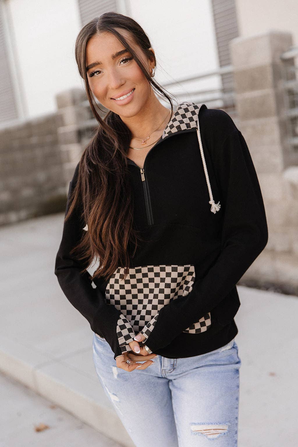 Ampersand Ave Half Zip Sweatshirt - New Horizons