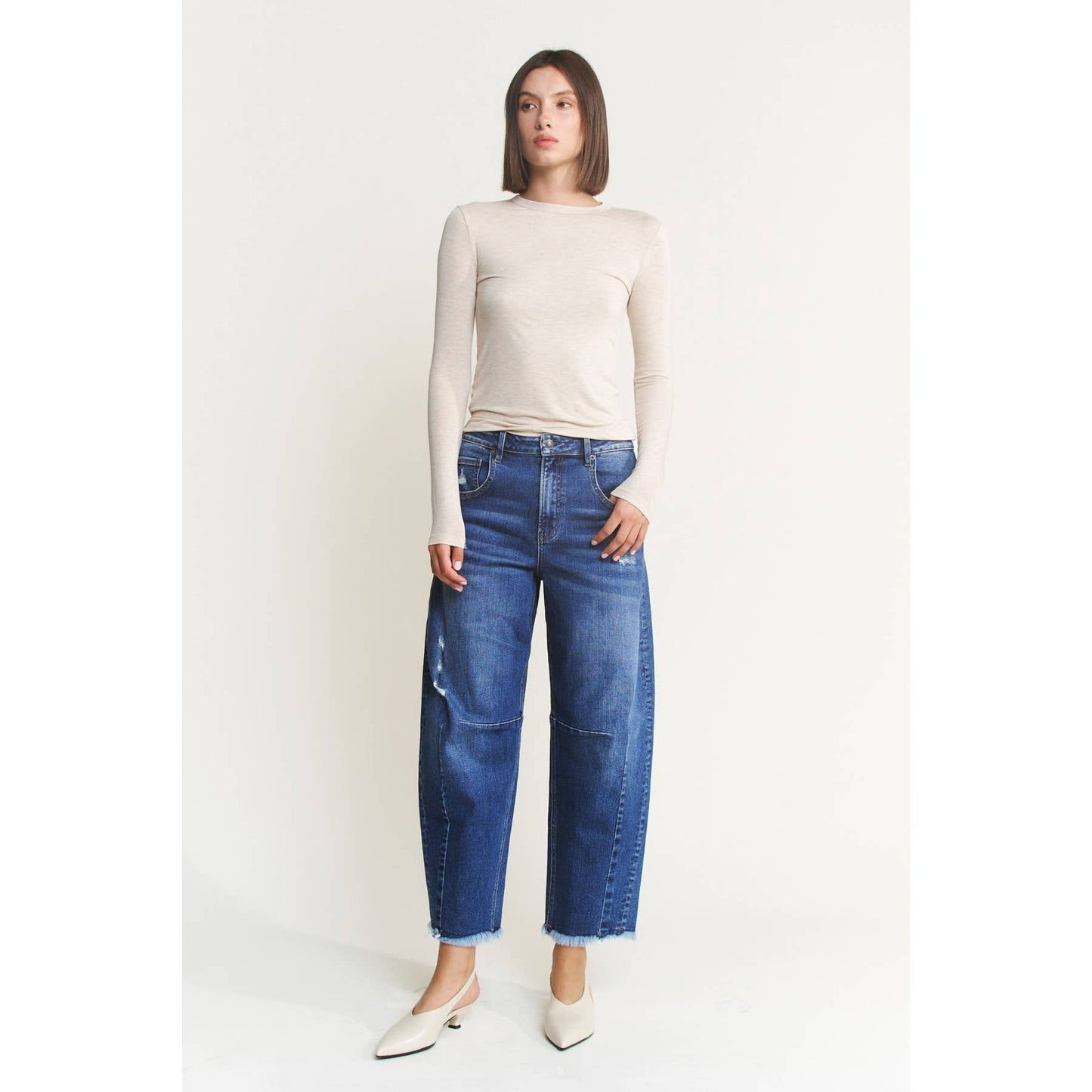 Mica Denim Super High Rise Ankle Barrel