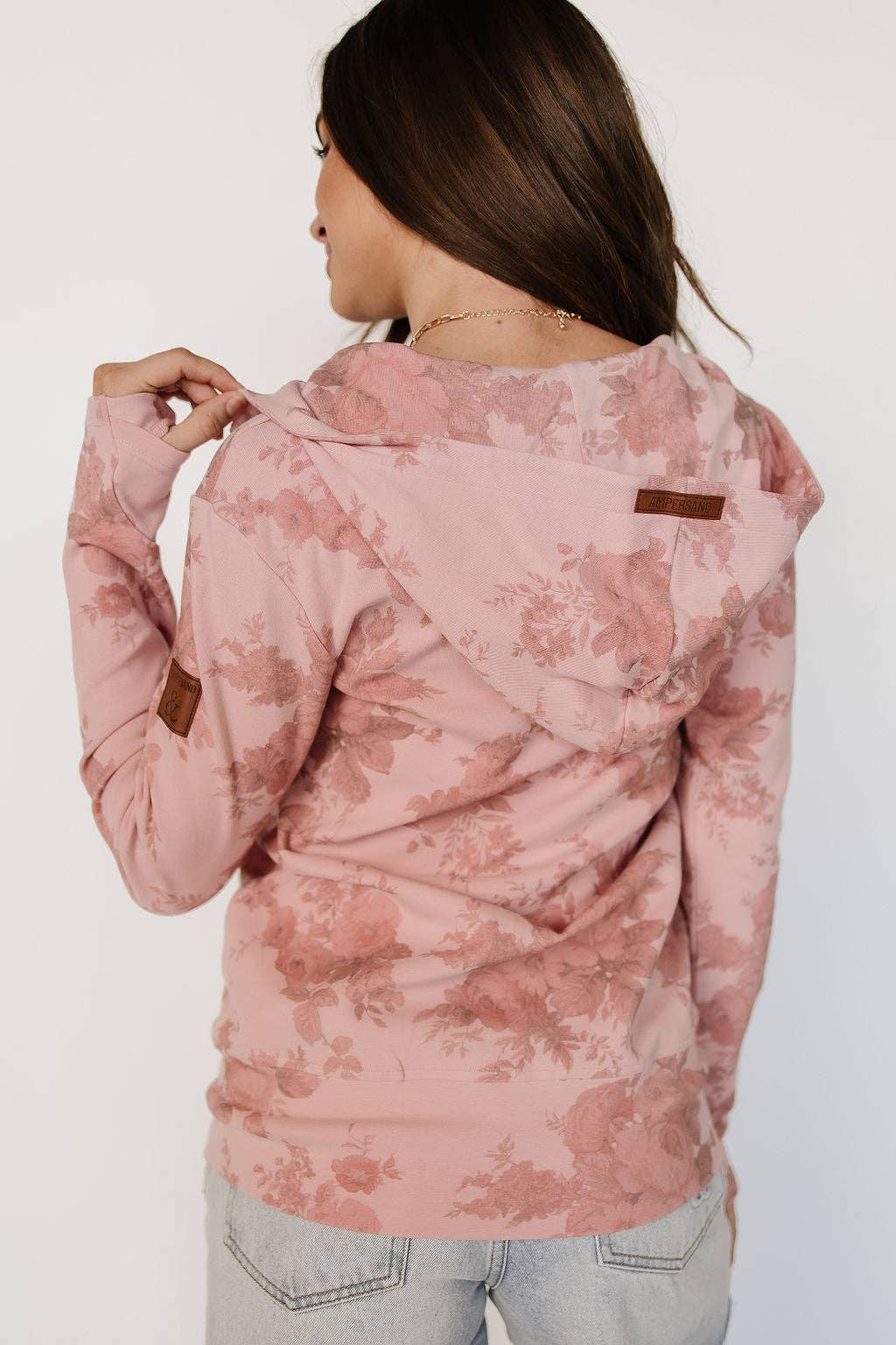 Ampersand Ave FullZip Sweatshirt - Cottage Rose