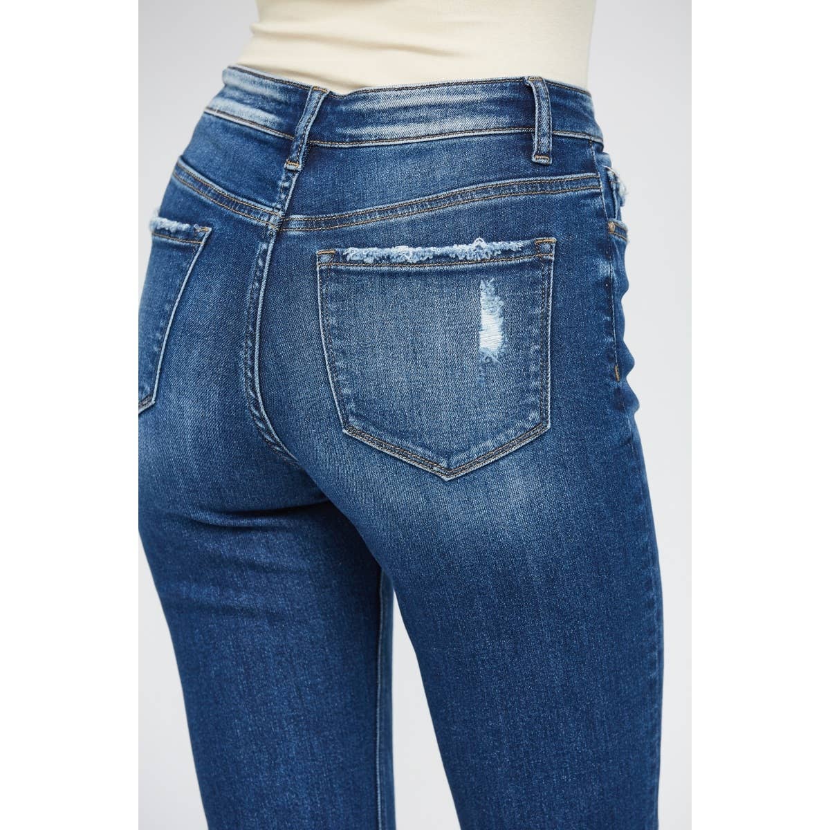 Mica Denim Mid-Rise Straight Leg with Cuff - Zaley