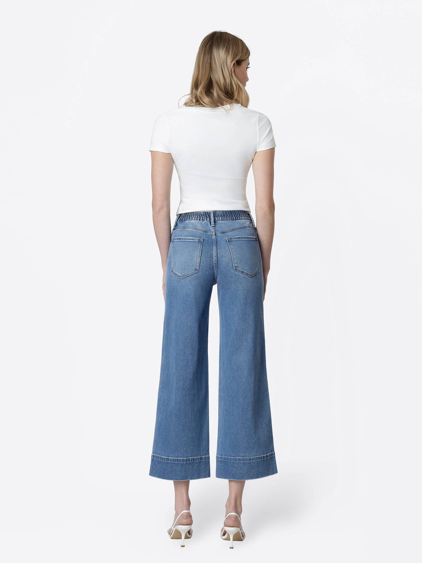 Lovervet High Rise Elastic Waistband Wide Leg