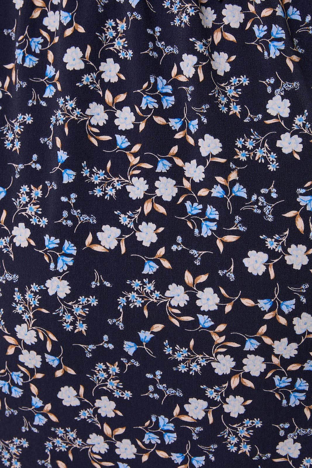Gilli Sleeveless Square Neck Back Tie Mini Dress: Navy-Blue Ditsy Floral Print