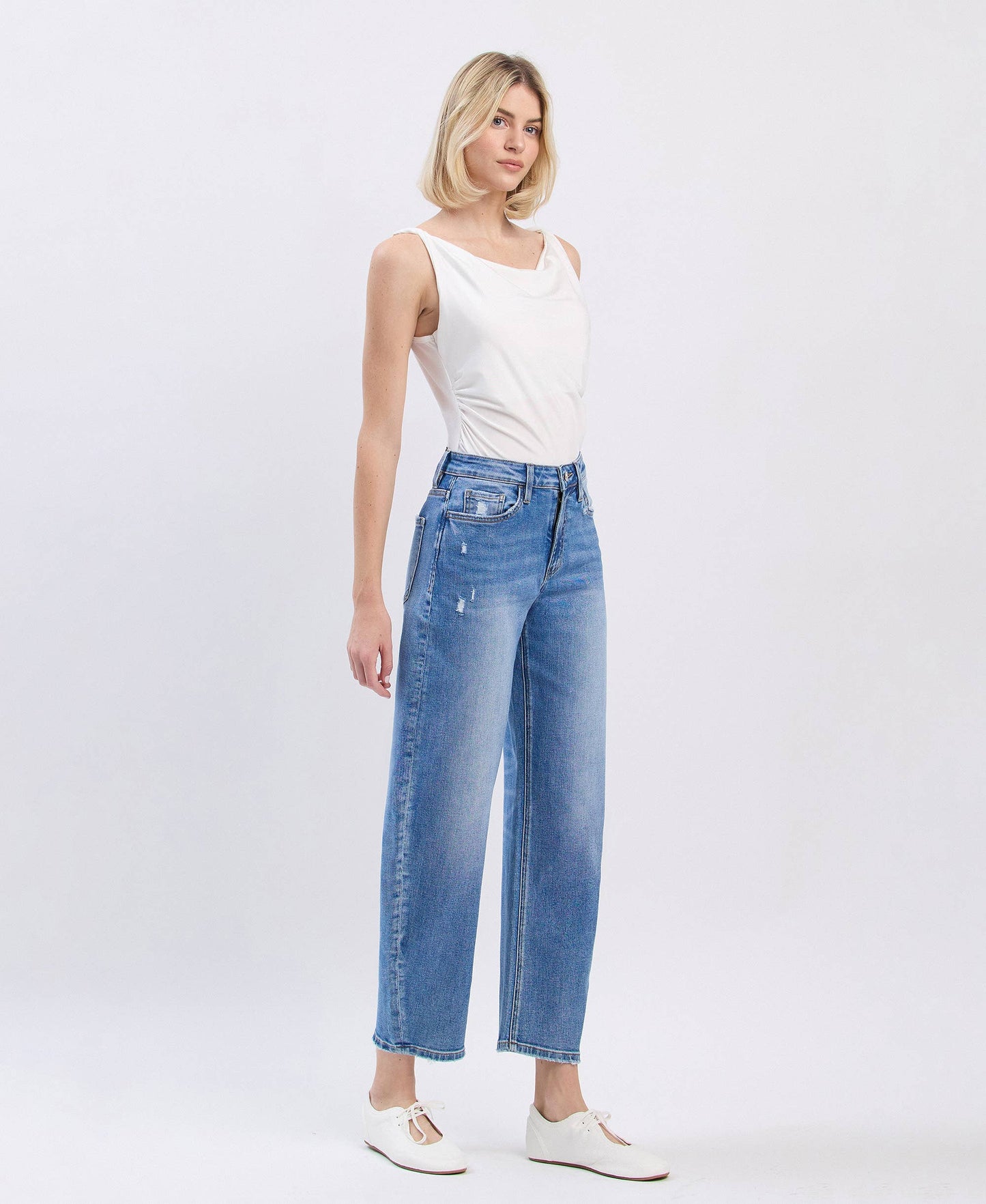 Lovervet Super High Rise Barrel Jean