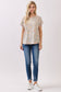 Beige Watercolor Dot Print Knit Top