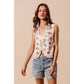 Floral Tie Front Vest
