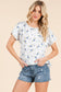 Bombom Floral Print Short Sleeve Tee