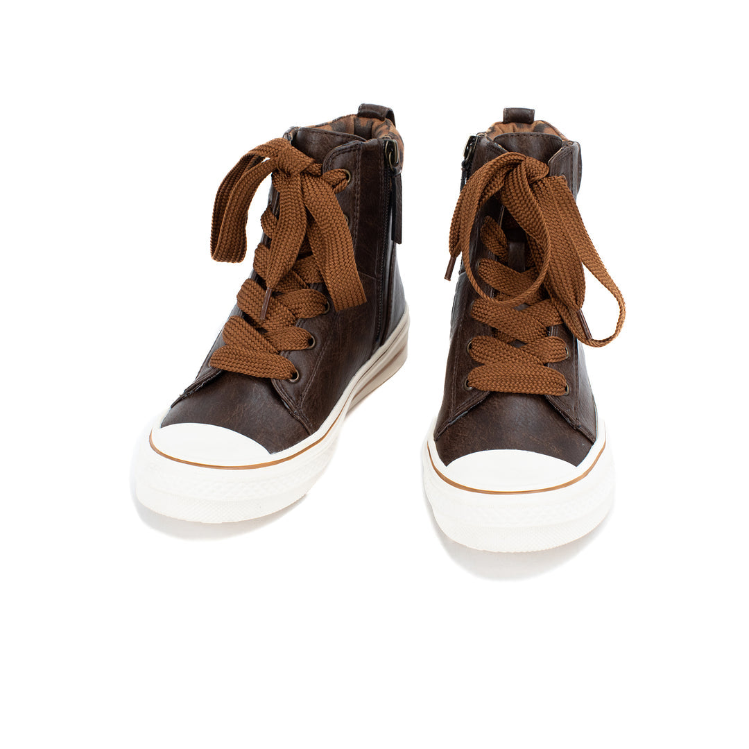 Yellow Box Brown Valter High-Top Sneakers