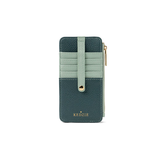 Kedzie Essentials Only CC Zippered Wallet- Teal